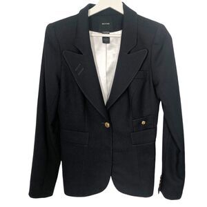 Smythe 6 Duchess Blazer Navy Wool Single Breasted Gold Buttons Lined $725